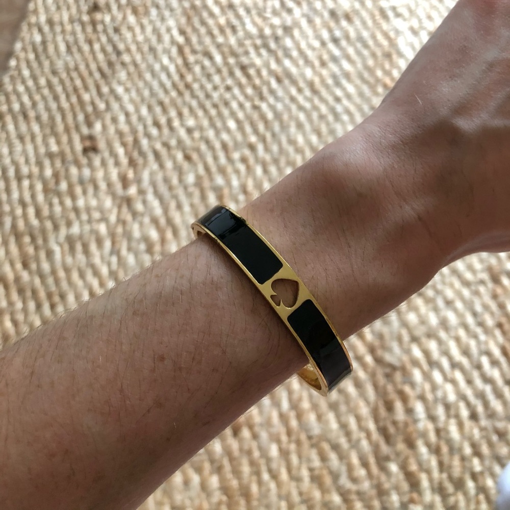 Kate Spade Black Spade Bangle Bracelet